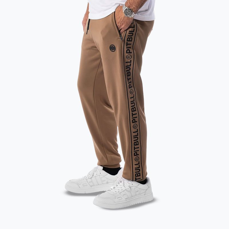 Pantaloni da uomo Pitbull Trackpants Tape Logo Terry Group coyote brown