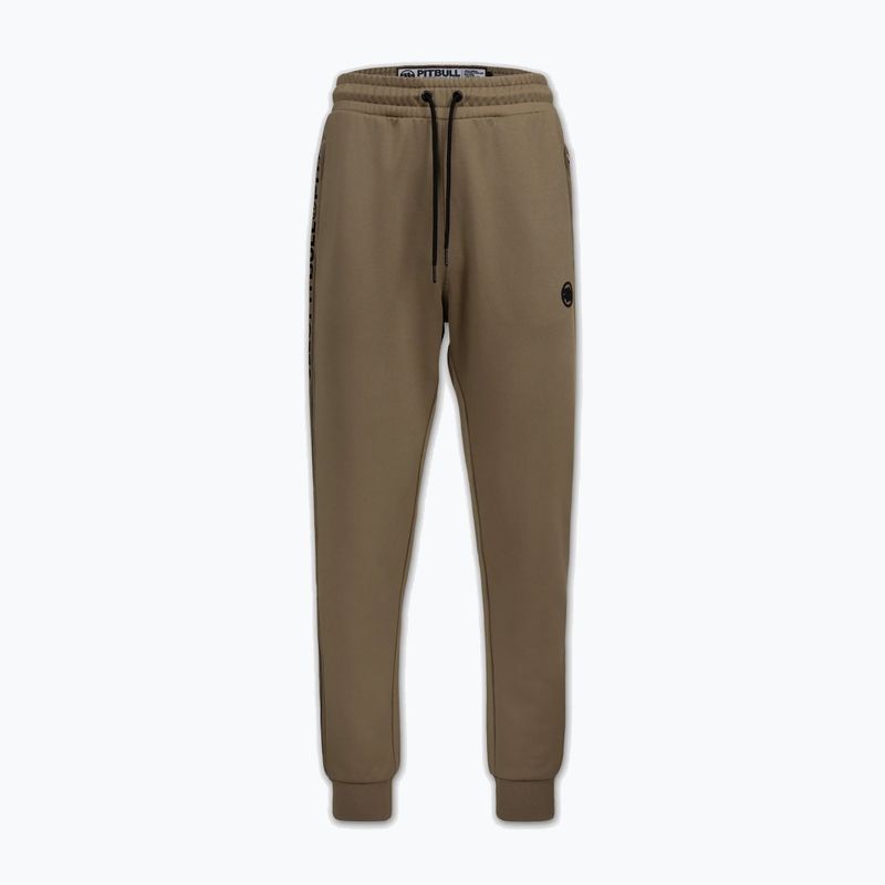 Pantaloni da uomo Pitbull Trackpants Tape Logo Terry Group coyote brown 2