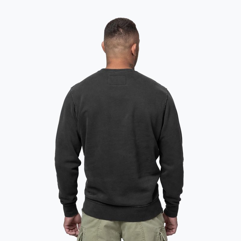 Felpa uomo Pitbull Hackett Crewneck washed dark graphite 3