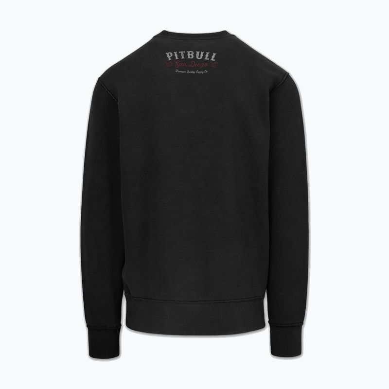 Felpa uomo Pitbull Strenght & Respect Crewneck washed dark graphite 6