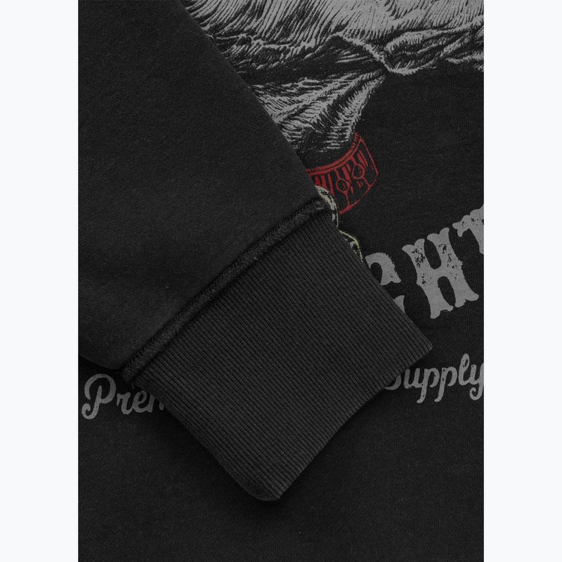 Felpa uomo Pitbull Strenght & Respect Crewneck washed dark graphite 10