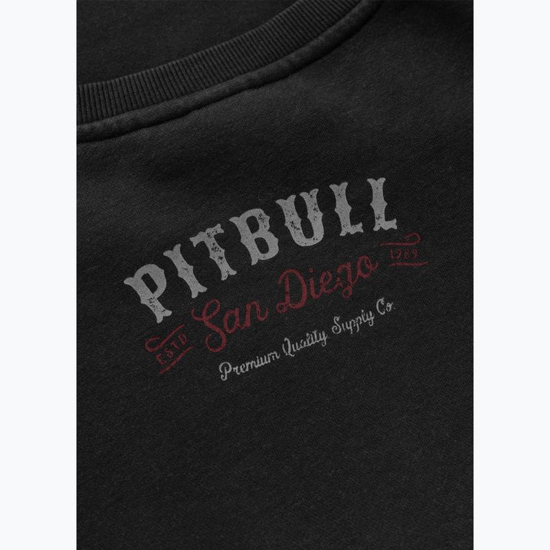Felpa uomo Pitbull Strenght & Respect Crewneck washed dark graphite 11
