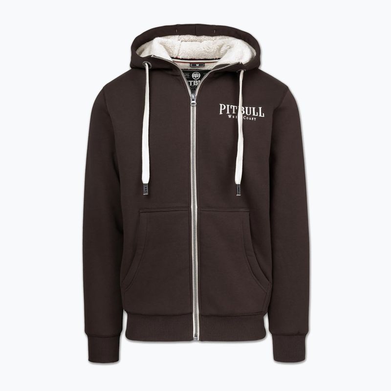 Felpa uomo Pitbull Ruffin Detroit Hooded Zip dark chocolate 5