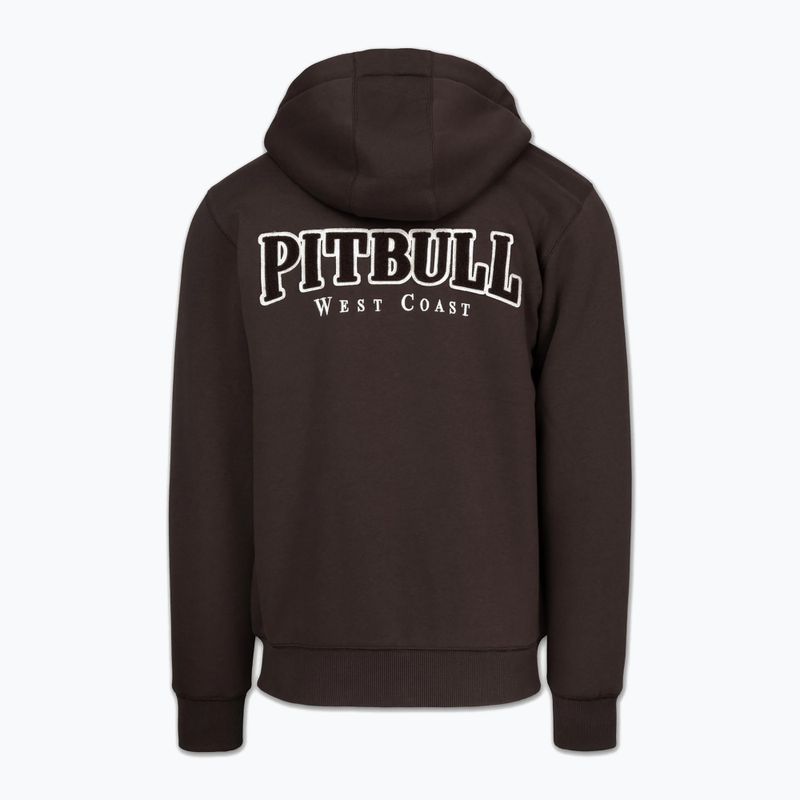 Felpa uomo Pitbull Ruffin Detroit Hooded Zip dark chocolate 6