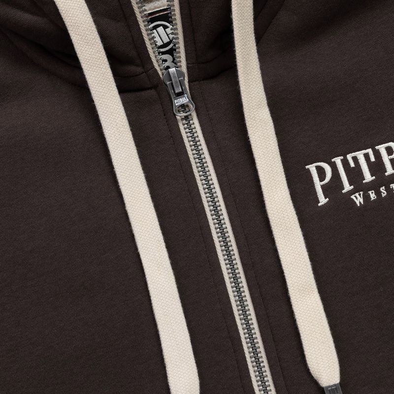 Felpa uomo Pitbull Ruffin Detroit Hooded Zip dark chocolate 7