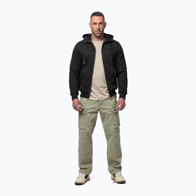 Felpa con cappuccio con zip uomo Pitbull Ruffin Detroit Hooded Zip black/black 2