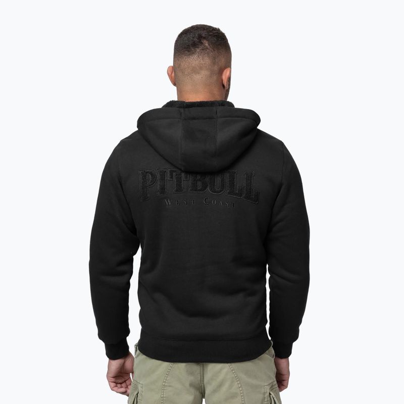 Felpa con cappuccio con zip uomo Pitbull Ruffin Detroit Hooded Zip black/black 3