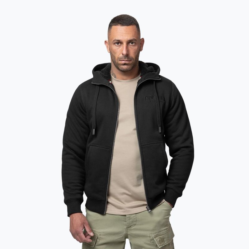 Felpa con cappuccio con zip uomo Pitbull Ruffin Detroit Hooded Zip black/black 4