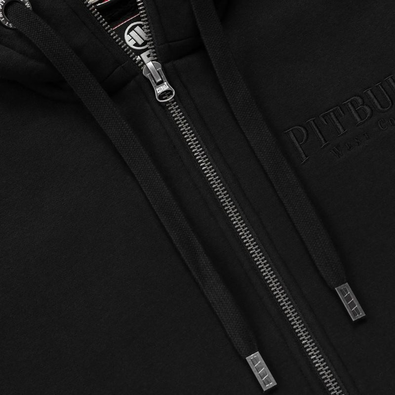 Felpa con cappuccio con zip uomo Pitbull Ruffin Detroit Hooded Zip black/black 8