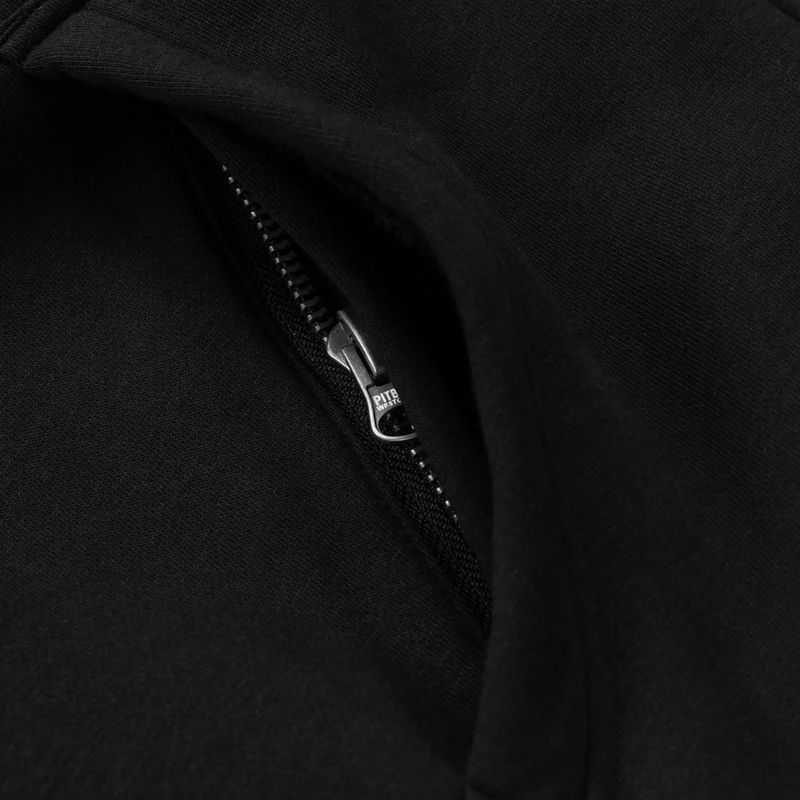 Felpa con cappuccio con zip uomo Pitbull Ruffin Detroit Hooded Zip black/black 13