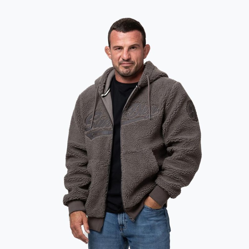 Felpa uomo Pitbull Galaxy Hooded Zip taupe 4