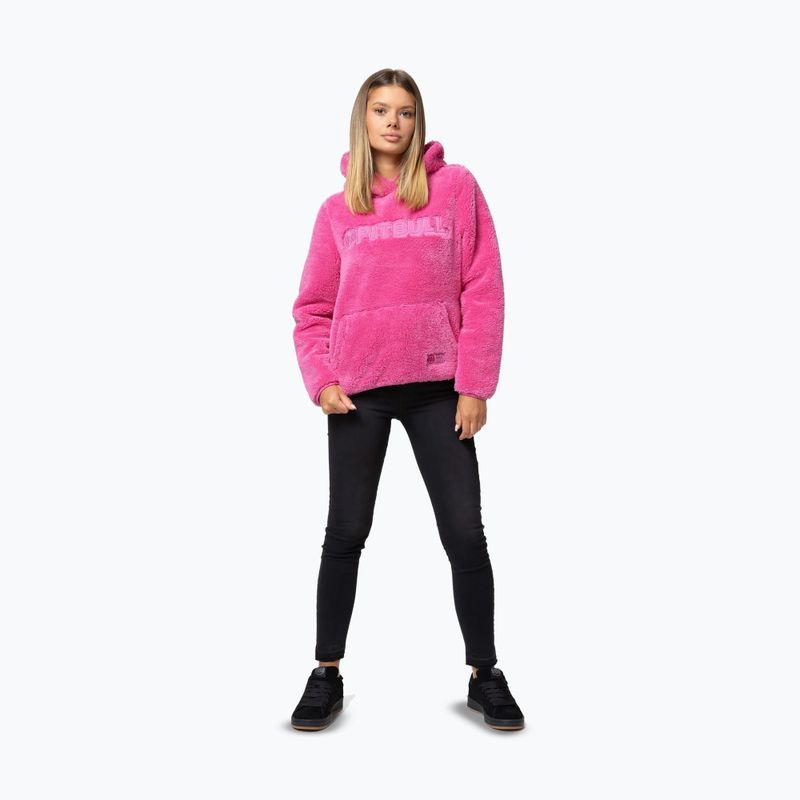 Felpa donna Pitbull Aragona con cappuccio candy pink 2