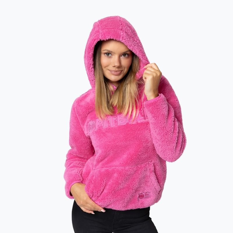 Felpa donna Pitbull Aragona con cappuccio candy pink 5