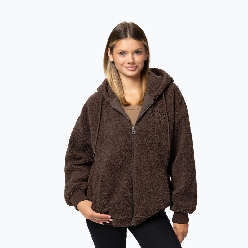 Felpa donna Pitbull Daisy Hooded Zip dark chocolate