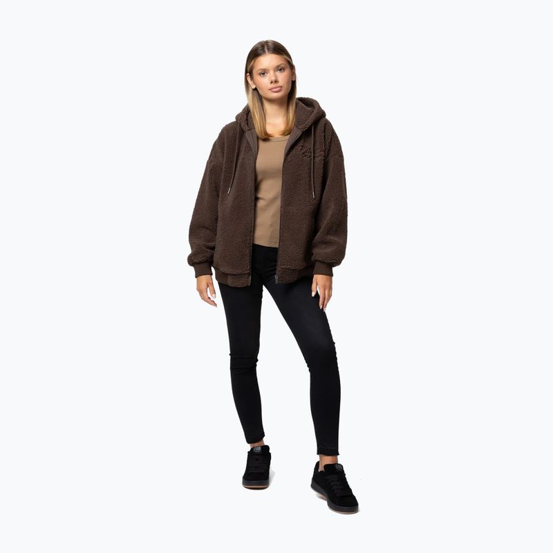 Felpa donna Pitbull Daisy Hooded Zip dark chocolate 2