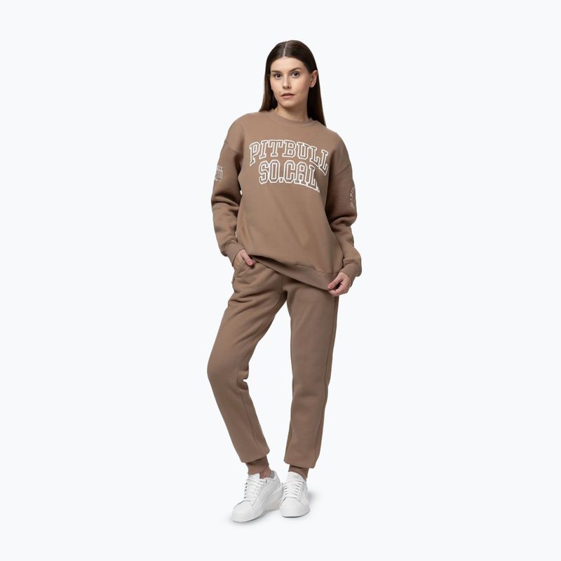 Felpa donna Pitbull Crewneck Fiora chocolate mousse 2