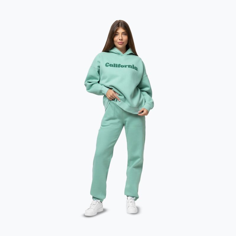 Felpa con cappuccio donna Pitbull California Hooded light mint 2