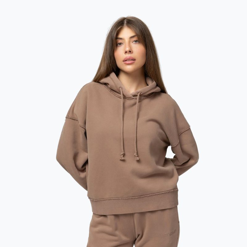 Felpa donna Pitbull Lovia Hooded chocolate mousse 4