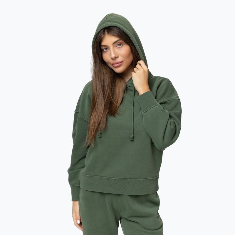 Felpa donna Pitbull Lovia Hooded sage green 4