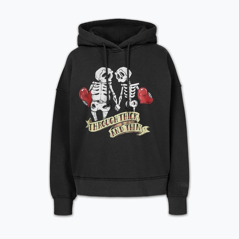 Felpa donna Pitbull Thick & Thin Hooded dark graphite 4