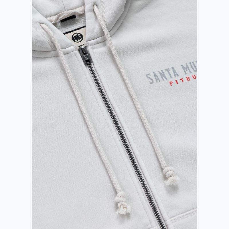 Felpa donna Pitbull Santa Muerte Hooded Zip White Stone 10