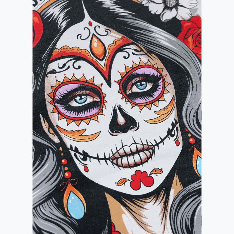 Felpa donna Pitbull Santa Muerte Hooded Zip White Stone 16