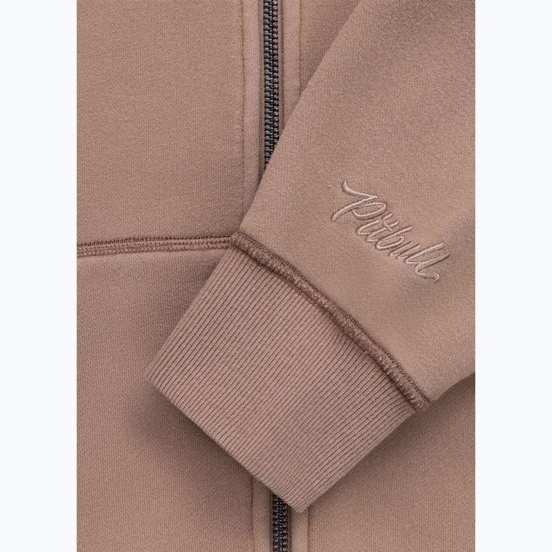 Felpa donna Pitbull Skull Surf Hooded Zip chocolate mousse 12