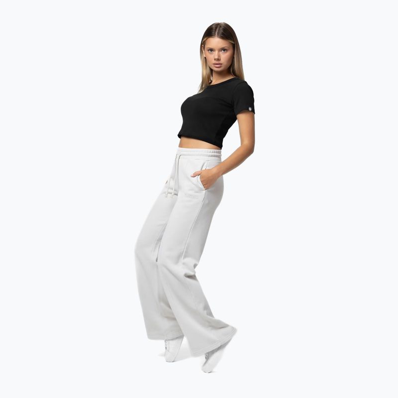 Pantaloni donna Pitbull Lovia Wide white stone 4
