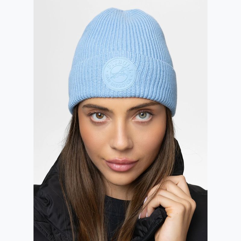 Berretto invernale Pitbull Beanie San Diego Ca light blue 3