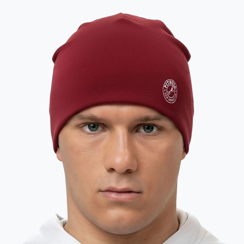 Berretto invernale Pitbull San Diego Ca Beanie burgundy 3