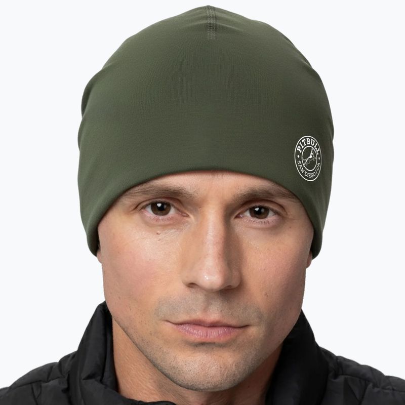 Berretto invernale Pitbull San Diego Ca Beanie olive 3