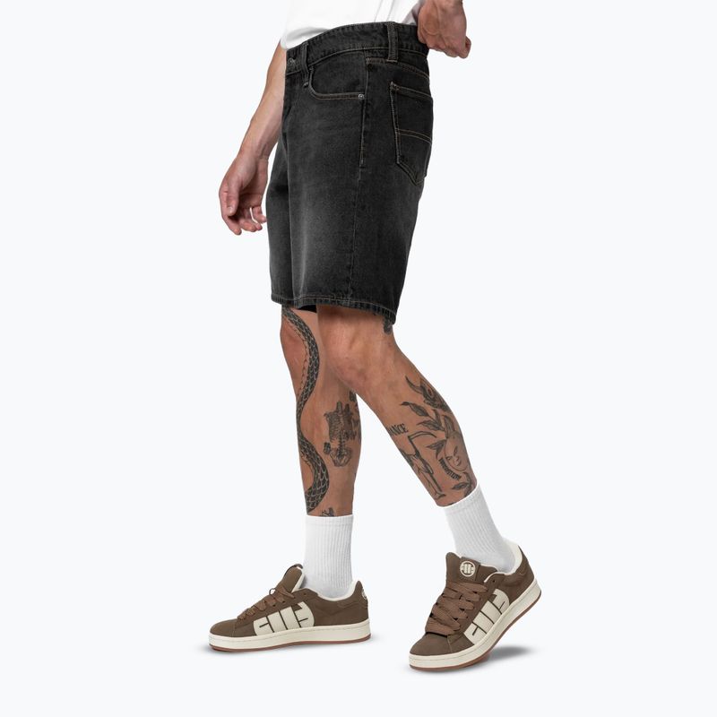 Pantaloncini da uomo Pitbull Bayside Jeans Pocket neri 4