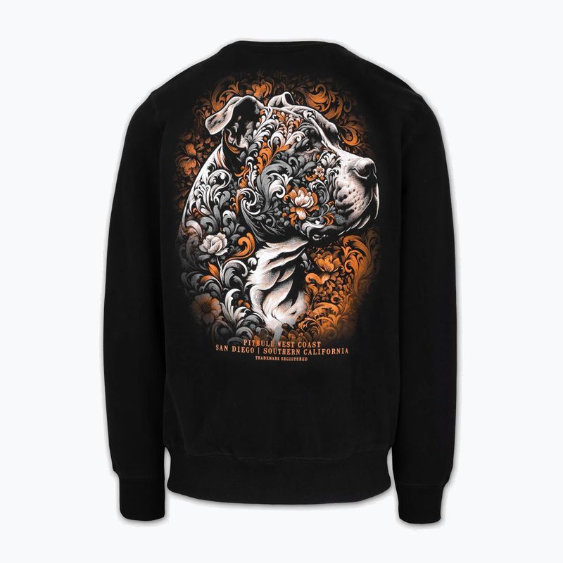 Felpa uomo Pitbull Crewneck Tattoo black 2