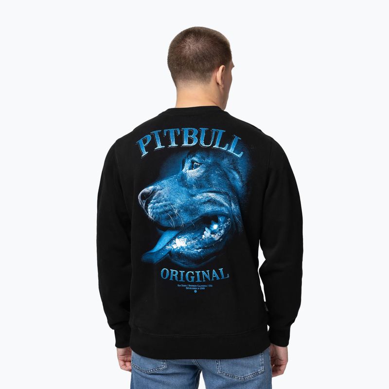 Felpa uomo Pitbull Crewneck Midnight Black 3