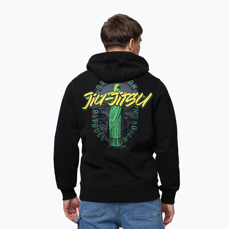 Felpa uomo Pitbull Bjj Fight Dvsn Hooded black 3