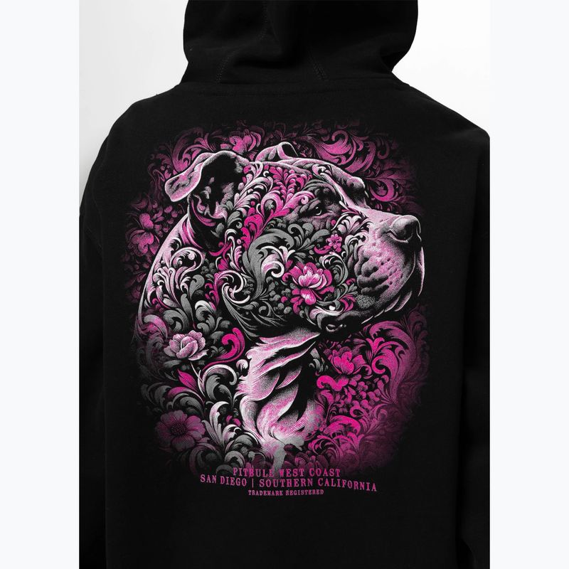Felpa donna Pitbull Tattoo Hooded black 4
