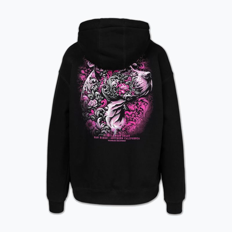 Felpa donna Pitbull Tattoo Hooded black 6