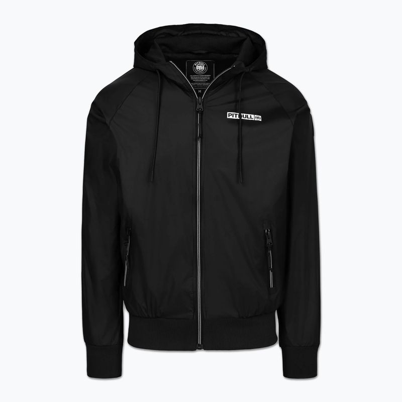 Giacca uomo Pitbull Athletic Logo Nylon Hooded black 5