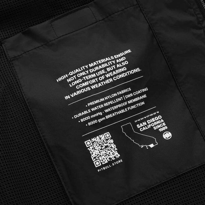 Giacca uomo Pitbull Athletic Logo Nylon Hooded black 13