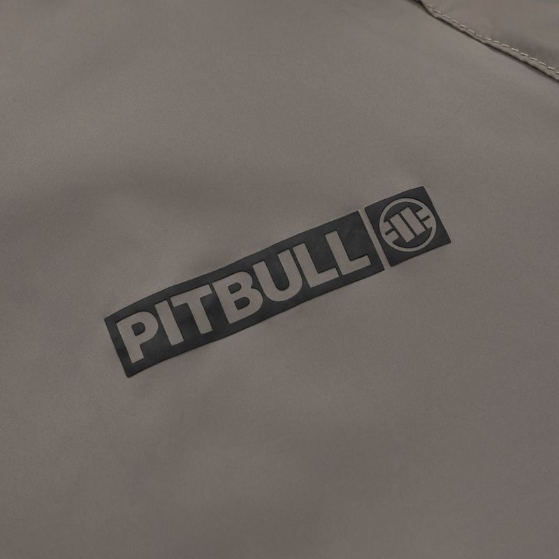 Giacca uomo Pitbull Athletic Logo Nylon Hooded taupe 8