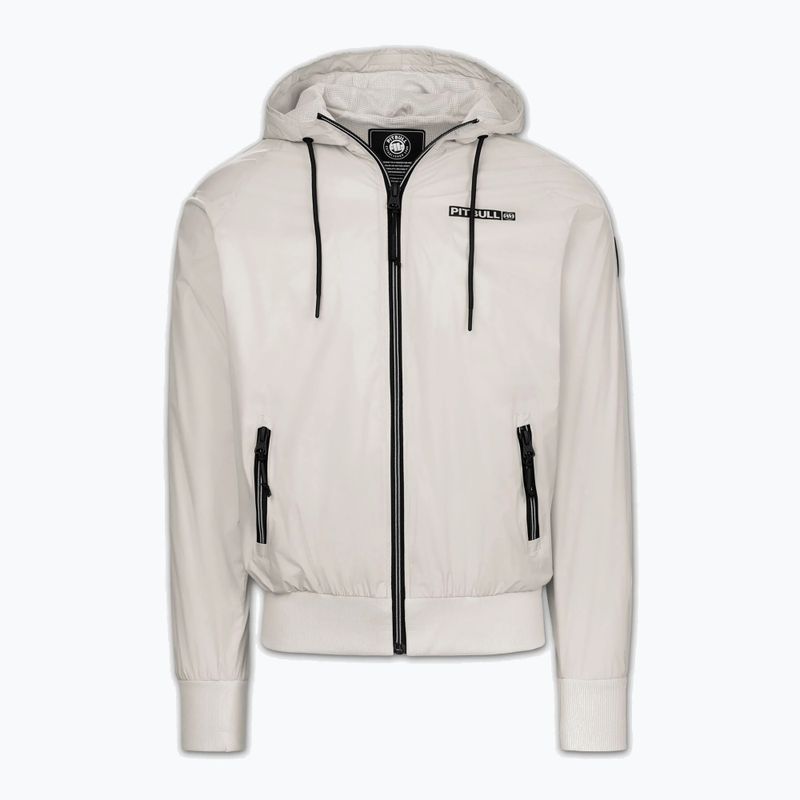 Giacca uomo Pitbull Athletic Logo Nylon Hooded light sand 5