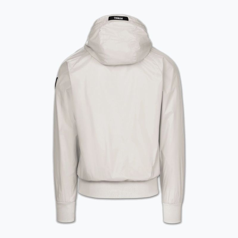 Giacca uomo Pitbull Athletic Logo Nylon Hooded light sand 6