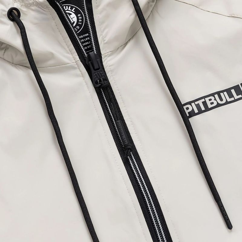 Giacca uomo Pitbull Athletic Logo Nylon Hooded light sand 7