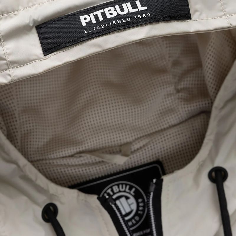 Giacca uomo Pitbull Athletic Logo Nylon Hooded light sand 8