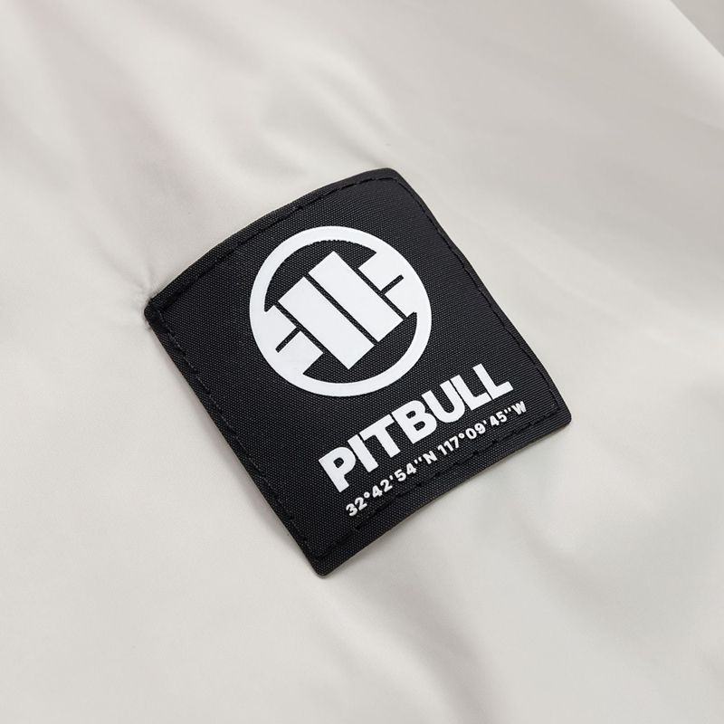Giacca uomo Pitbull Athletic Logo Nylon Hooded light sand 10