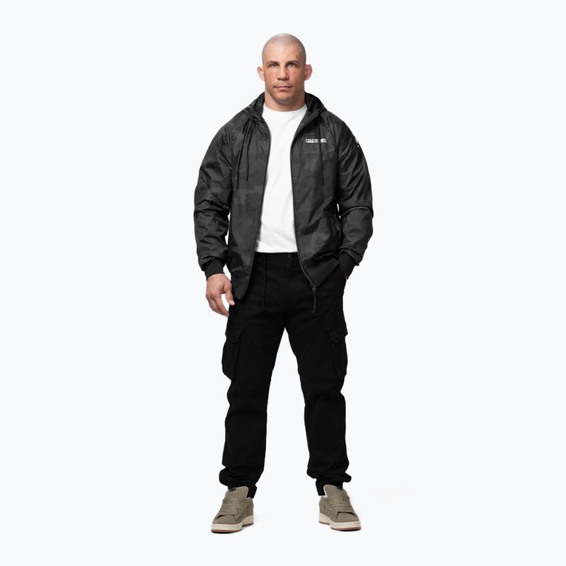 Giacca uomo Pitbull Athletic Logo Nylon Hooded black 2