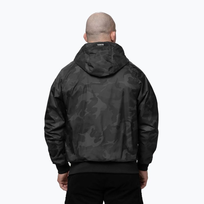 Giacca uomo Pitbull Athletic Logo Nylon Hooded black 3