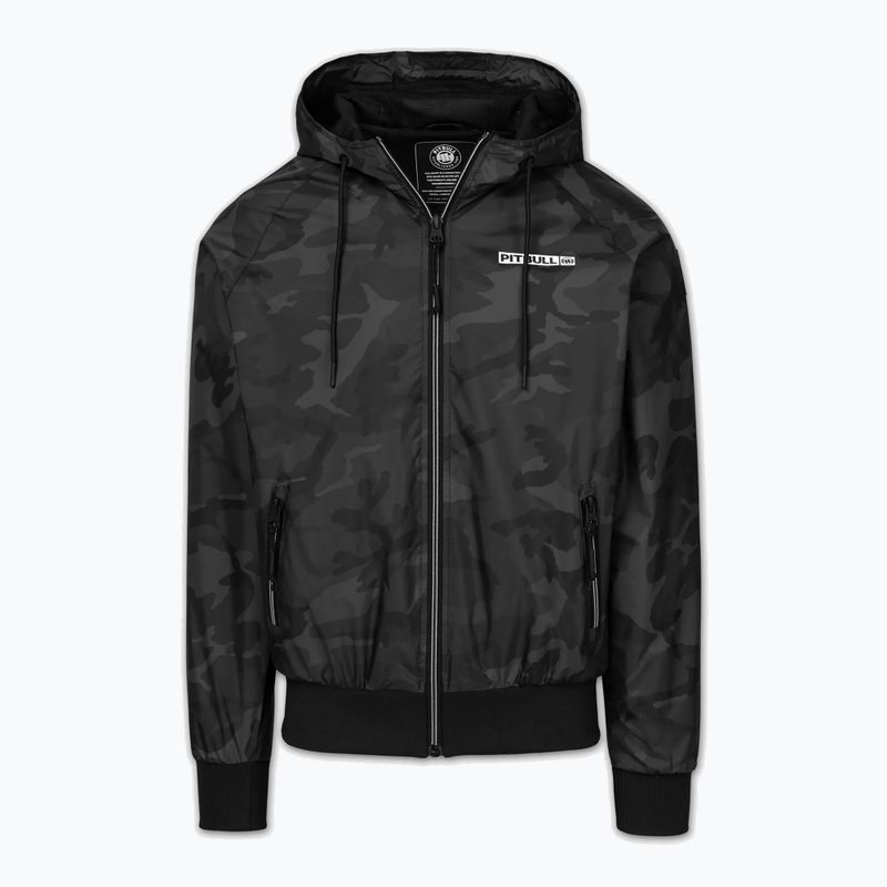 Giacca uomo Pitbull Athletic Logo Nylon Hooded black 6