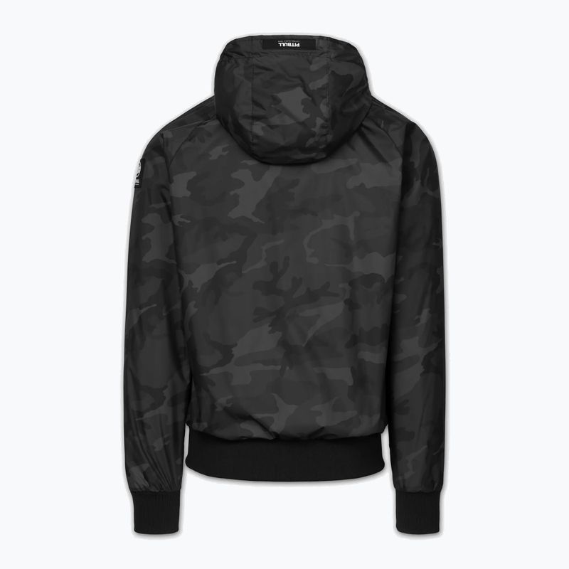 Giacca uomo Pitbull Athletic Logo Nylon Hooded black 7