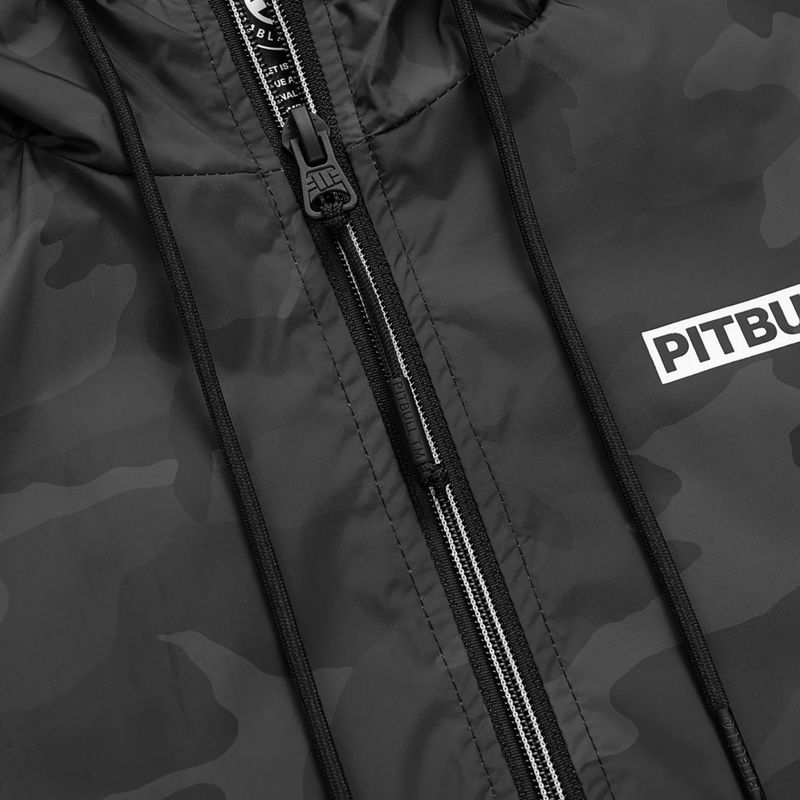 Giacca uomo Pitbull Athletic Logo Nylon Hooded black 8